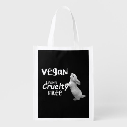 Vegan Cruelty Free Reusable Grocery Bag