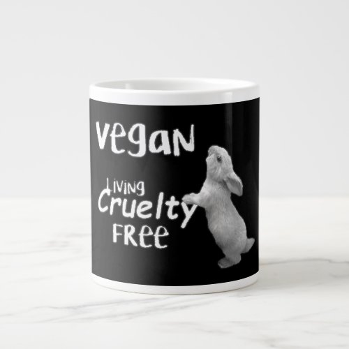 Vegan Cruelty Free Specialty Mug Black and White