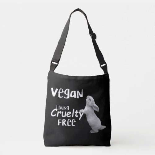 Vegan Cruelty Free Tote Black and White