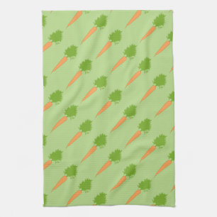 Vegan Cute Orange Carrots Towel