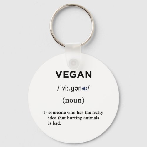 vegan definition white keychain