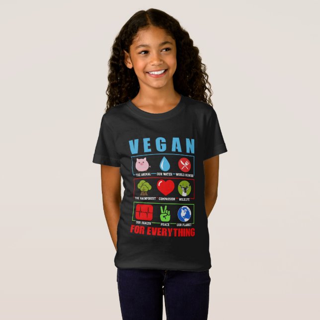 Vegan diet plant animal rights peace lover shirt (Front Full)