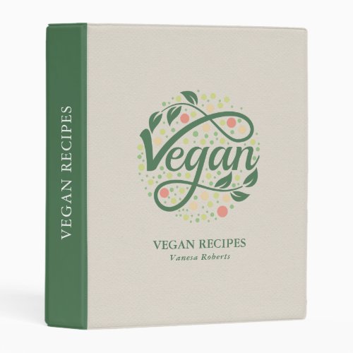 Vegan_ Elegant modern creative typography design Mini Binder