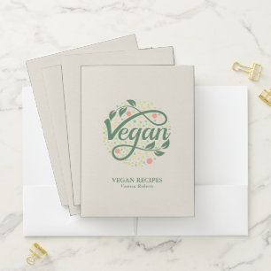 Vegan- Elegant modern creative typography design Pocket Folder