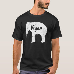 Vegan Elephant Lover Herbivore Plant Based Animal T-Shirt