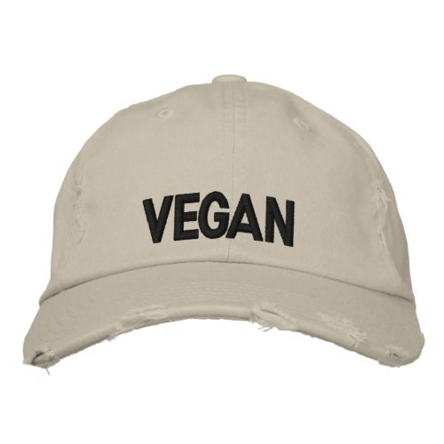 Vegan Embroidered Baseball Cap
