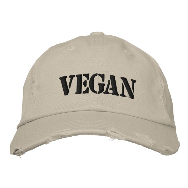 Vegan Embroidered Baseball Cap (Front)