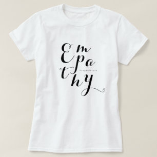 Vegan EMPATHY Modern Script Minimal Typography T-S T-Shirt