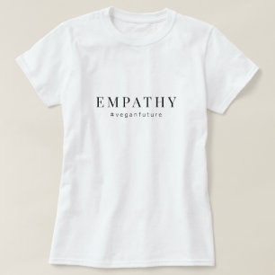 Vegan EMPATHY Modern Simple Minimal Typography T- T-Shirt