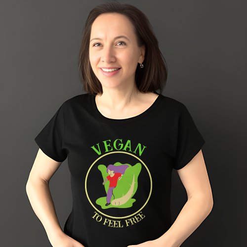 Vegan  Feel Free Womens T_Shirt