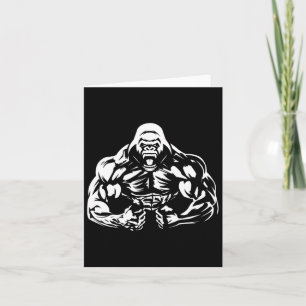 Vegan Fitness Gorilla Workout Apparel Card