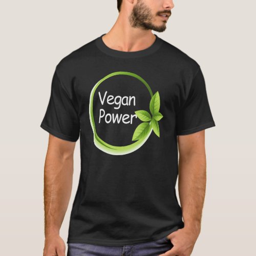 Vegan Fitness Workout Im Vegan Power Love Vegetab T_Shirt
