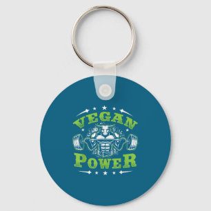 Vegan Fitness Workout I'm Vegan Wer Keychain