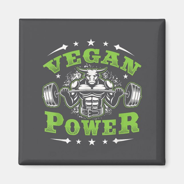 Vegan Fitness Workout I'm Vegan Wer  Magnet (Front)