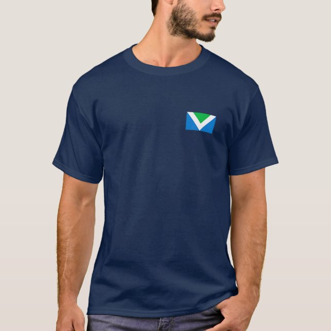 VEGAN FLAG VEGANISM V T-Shirt (Front)