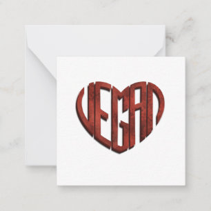 Vegan Flower Heart Note Card