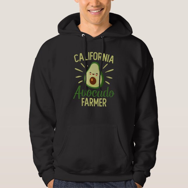 Vegan Food And Avocado  Or Guacamole Or Avocado Fa Hoodie (Front)