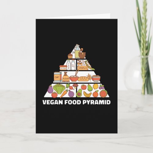 Vegan Food Pyramid Veganism Plant Based Card