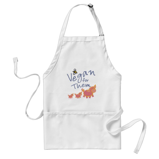 Vegan for Animals Adult Apron (Front)