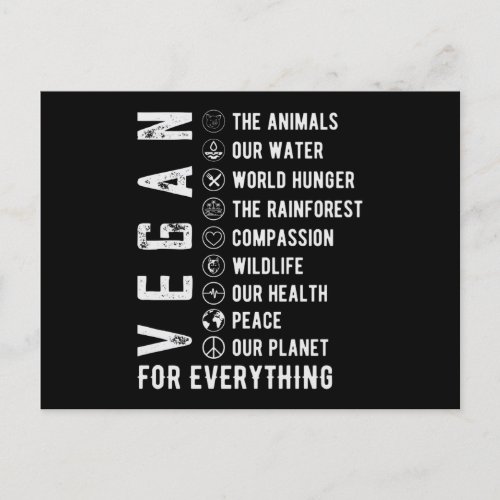 Vegan for Everything Planet Earth Day Save the Postcard