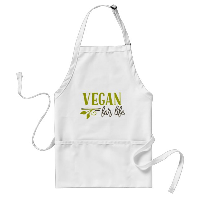 Vegan For Life Adult Apron (Front)