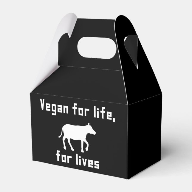 Vegan for life favor boxes (Front Side)