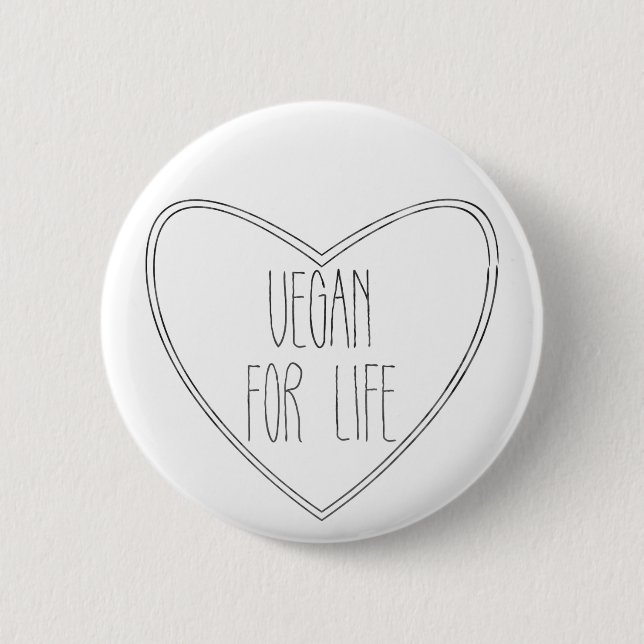 VEGAN FOR LIFE pin badge (Front)