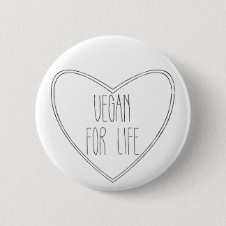 VEGAN FOR LIFE pin badge