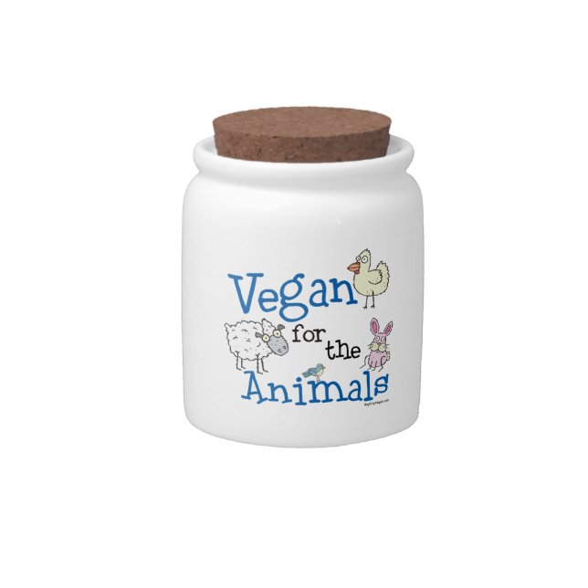 Vegan for the Animals Candy Jar (Front)