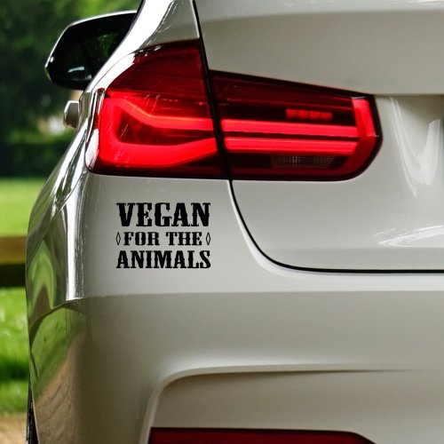 Vegan For The Animals  Car Decal