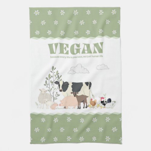 Vegan for the Animals Kitchen Towel