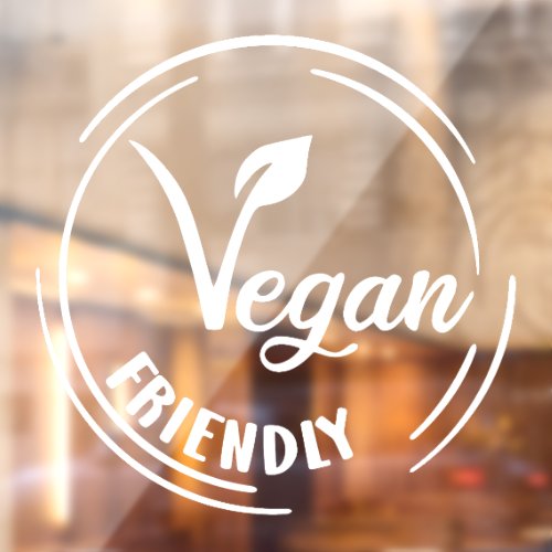 Vegan Friendly Badge  Window Cling