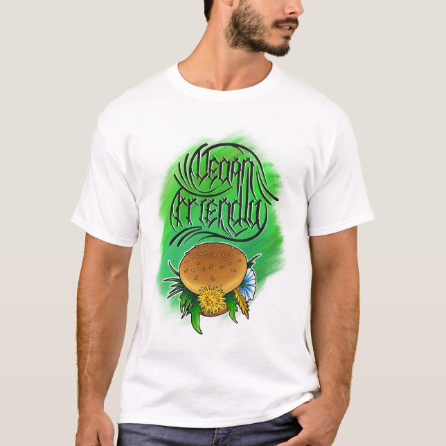 Vegan Friendly Burger T-Shirt (Front)