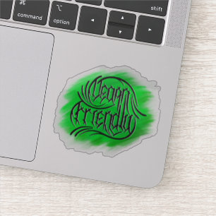 Vegan Friendly Lettering Sticker