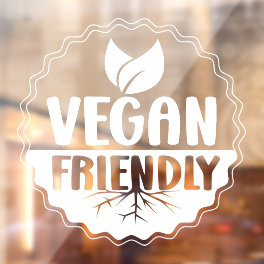 Vegan Friendly Restaurant Window Cling