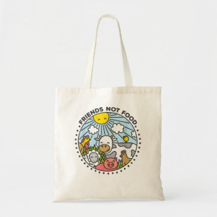 Vegan Friends Not Food Veganism Plant Based Food V Tote Bag