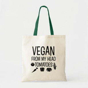 Eco Cotton Bags for Life - I'm veggie from ma head tomatoes