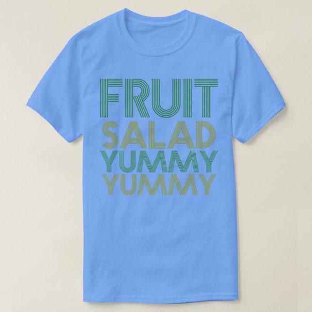 Vegan  Fruit Salad Yummy Yummy  Retro Vegetarian  T-Shirt (Design Front)