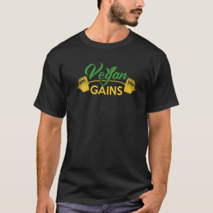 Vegan Gains Eat Vegetables And Fruits Vegetarian T-Shirt