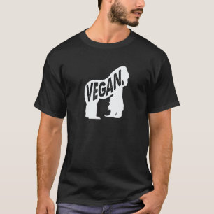 Vegan Gorilla Power Message Herbivore Animal Image T-Shirt