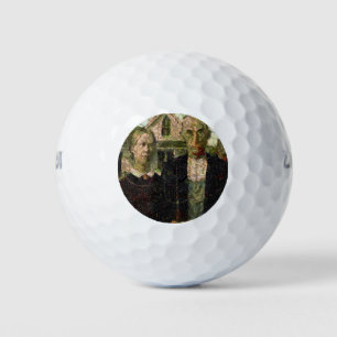 Vegan Gothic Fine Art Spoof Golf Balls