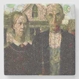 Vegan Gothic Fine Art Spoof Stone Coaster