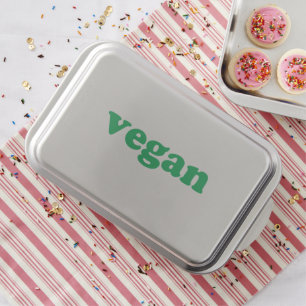 Vegan green modern typography minimalist simple cake pan