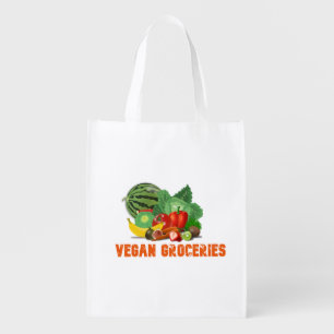 Vegan Groceries Grocery Bag