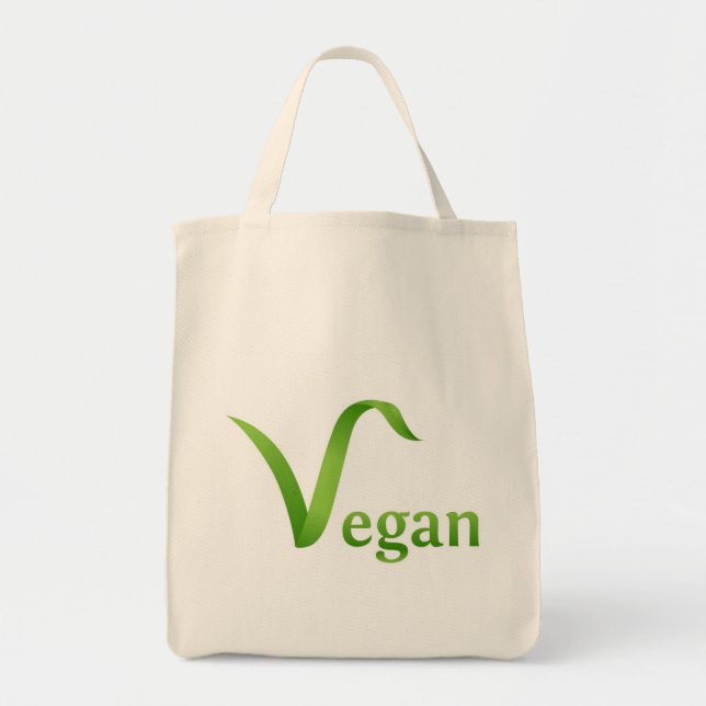 Vegan Grocery Tote Bag (Front)