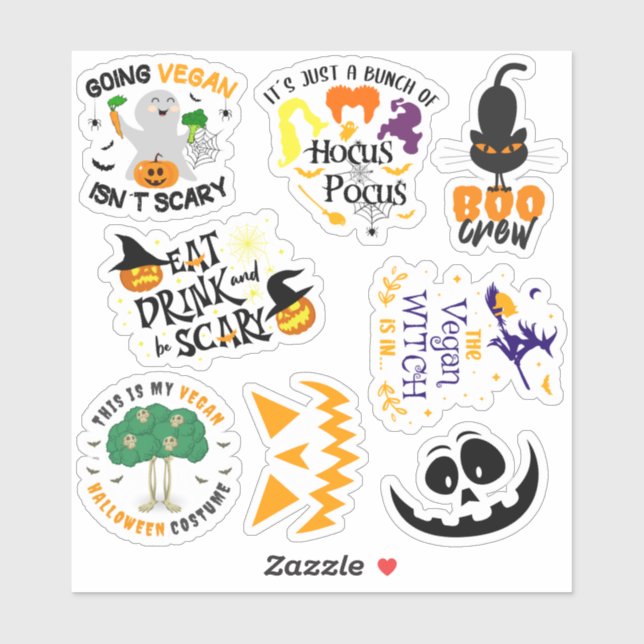 Vegan Halloween   Sticker (Sheet)