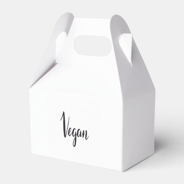 Vegan Handwritten Typography Favor Box (Back Side)