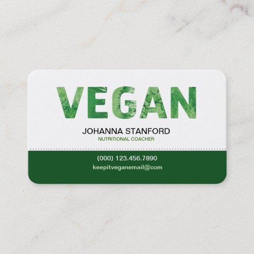 Vegan Happy Quote Business Business Card
