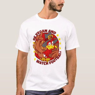 vegan happy thanksgiving turkey football T-Shirt
