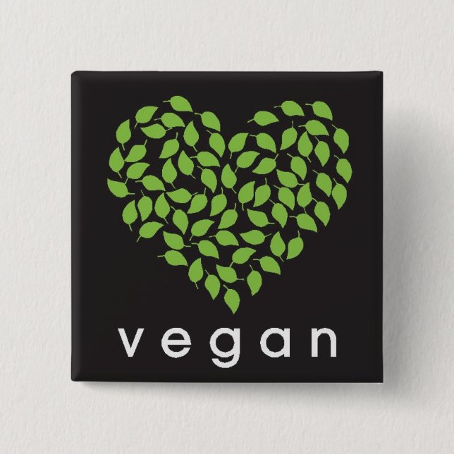 vegan heART Button (Front)